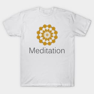 Meditation Mandala Symmetric Flower Pattern T-Shirt